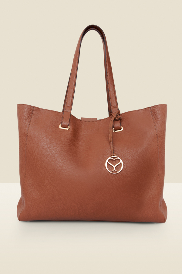 Tan Large Leather Tote Bag