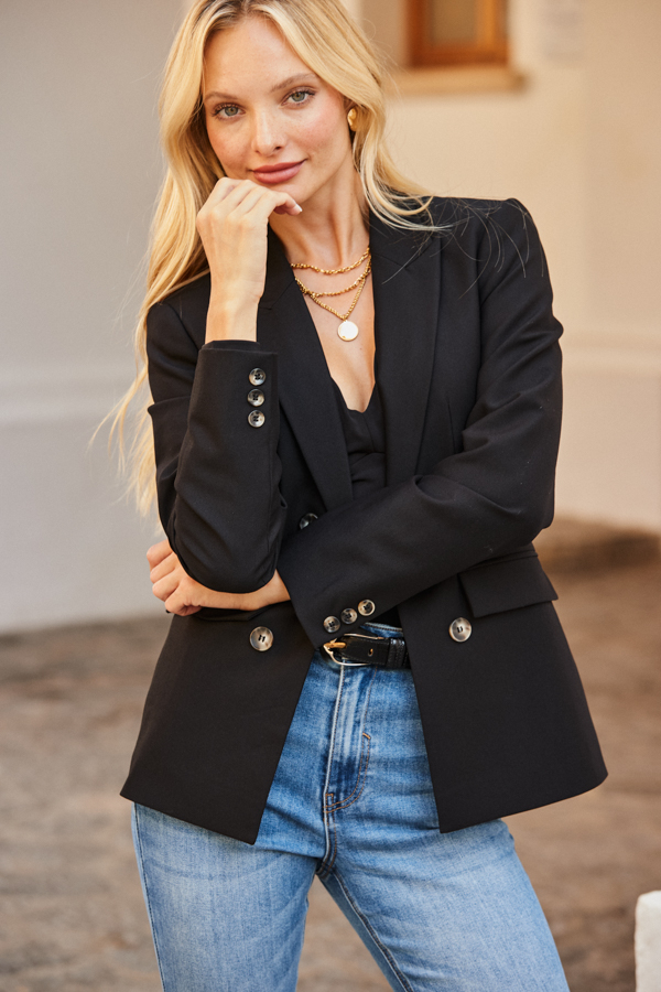 The Ultimate Black Fitted Blazer