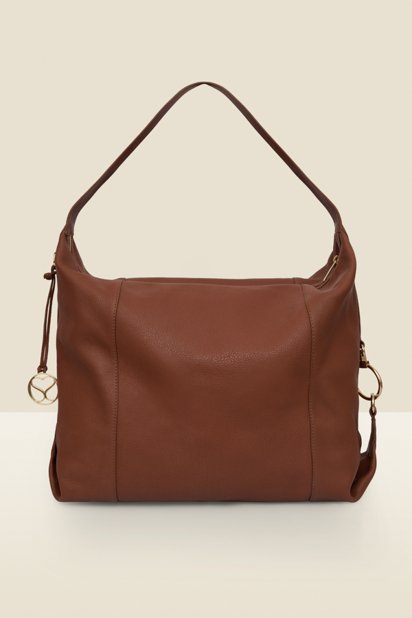 Tan Leather Large Slouchy Bag