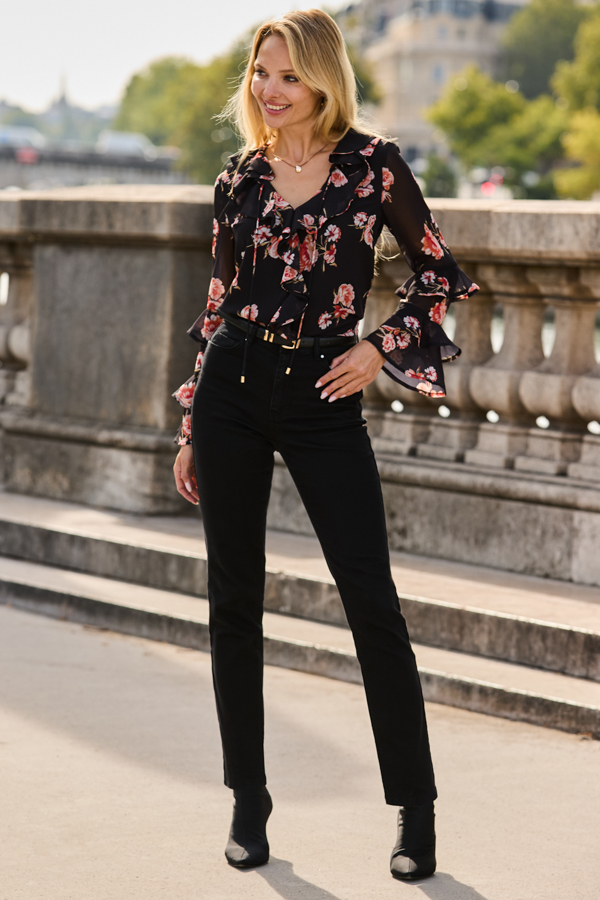 Black Super Soft Cigarette Slim Leg Jeans