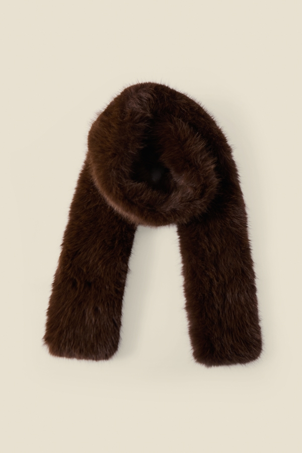 Brown Faux Fur Scarf