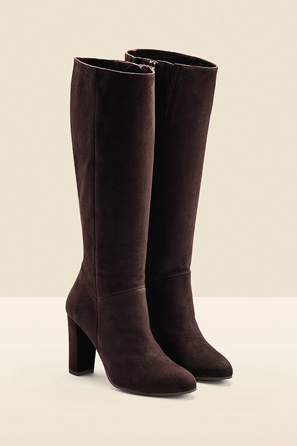 Blake Chocolate Brown Suede Knee High Boot