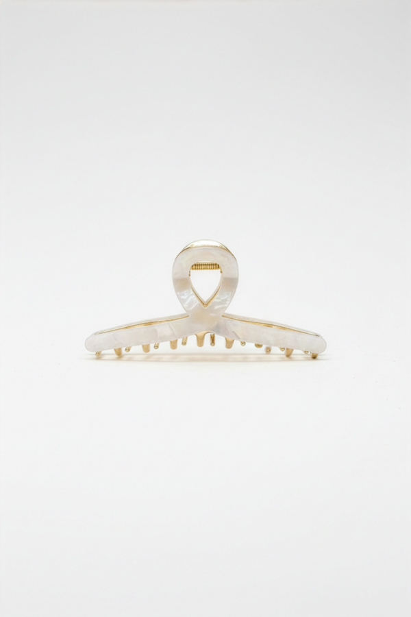 Ivory Pearl Hair Claw Clip