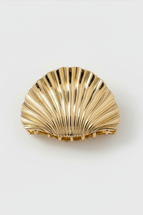 Gold Shell Detail Hair Claw Clip